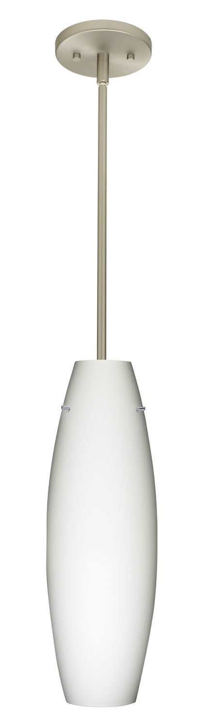 Besa 1TT-412707-SN One Light Pendant, Satin Nickel