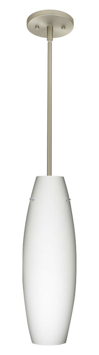 Besa 1TT-412707-SN One Light Pendant, Satin Nickel