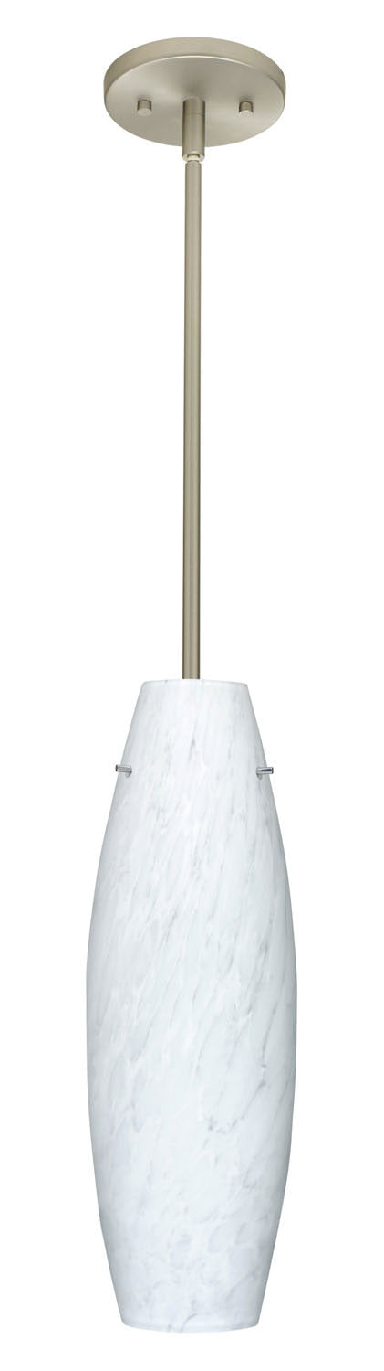 Besa 1TT-412719-SN One Light Pendant, Satin Nickel