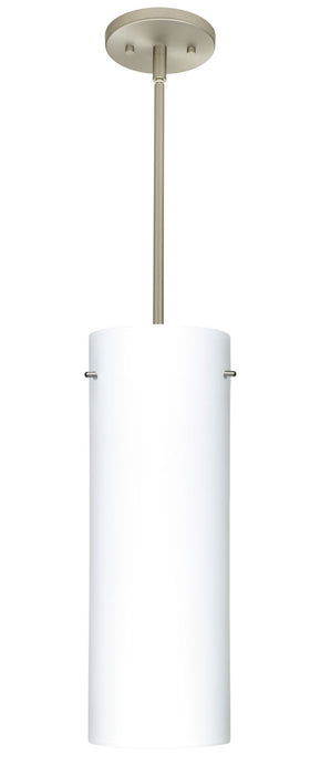 Besa 1TT-412807-SN One Light Pendant, Satin Nickel