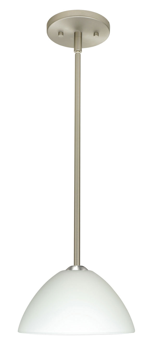 Besa 1TT-420107-SN One Light Pendant, Satin Nickel