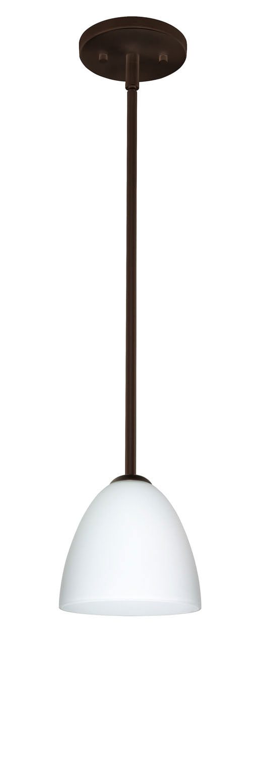 Besa 1TT-447007-BR One Light Pendant, Bronze