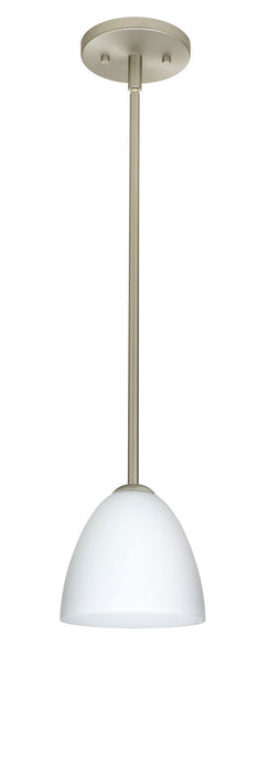 Besa 1TT-447007-SN One Light Pendant, Satin Nickel