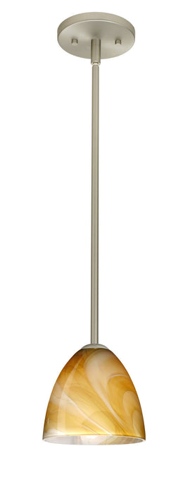 Besa 1TT-4470HN-SN One Light Pendant, Satin Nickel