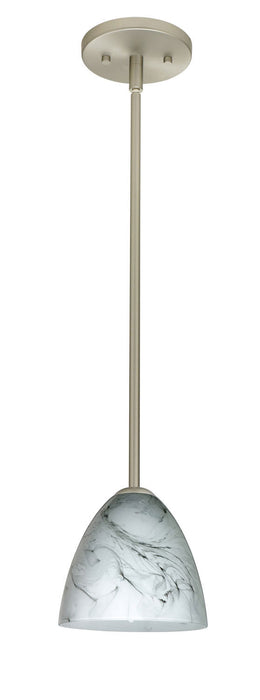 Besa 1TT-4470MG-SN One Light Pendant, Satin Nickel