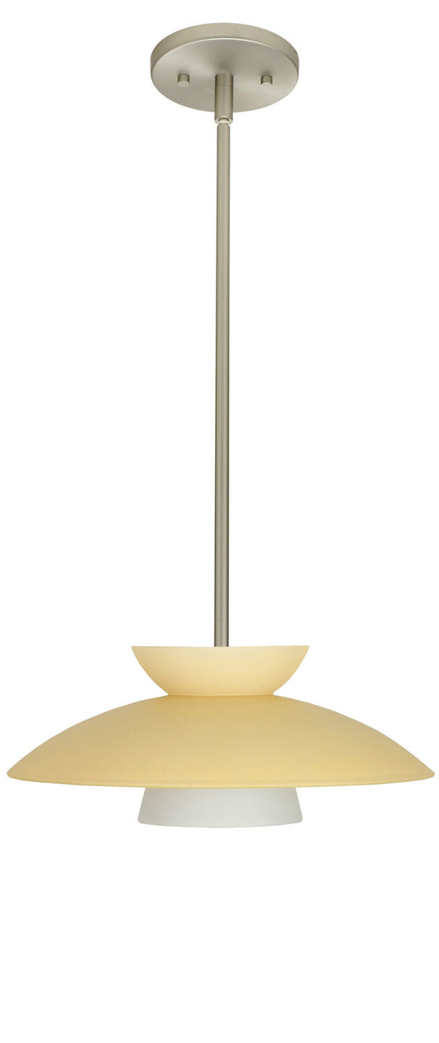 Besa 1TT-451397-SN One Light Pendant, Satin Nickel