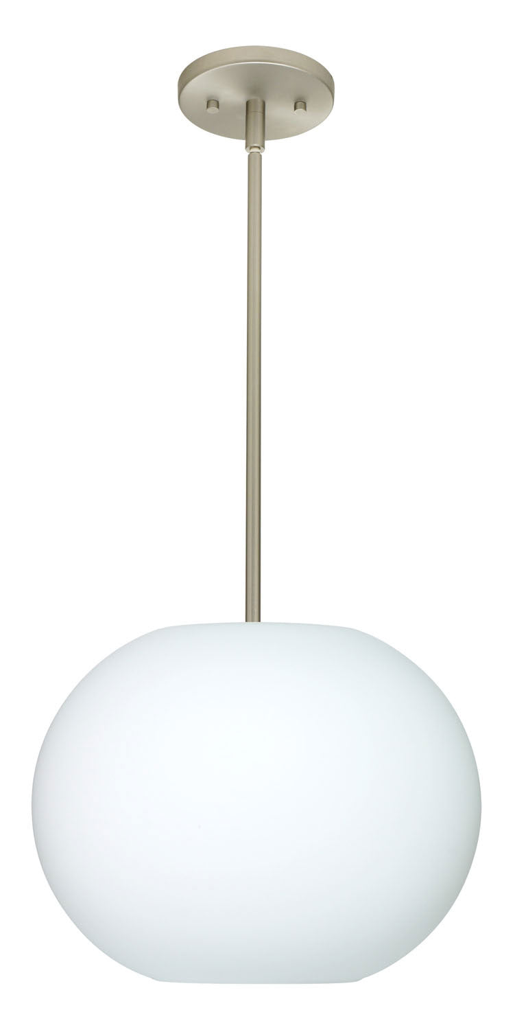 Besa 1TT-477507-SN One Light Pendant, Satin Nickel