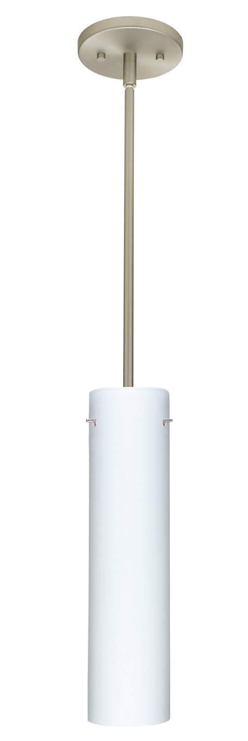 Besa 1TT-722407-SN One Light Pendant, Satin Nickel