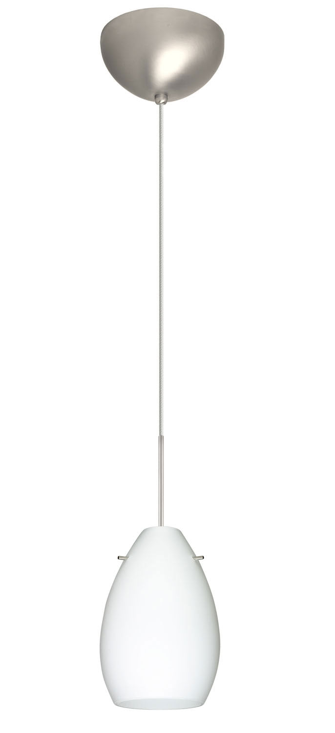 Besa 1XC-171307-SN One Light Pendant, Satin Nickel