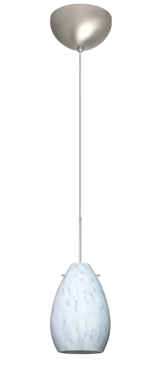 Besa 1XC-171319-SN One Light Pendant, Satin Nickel