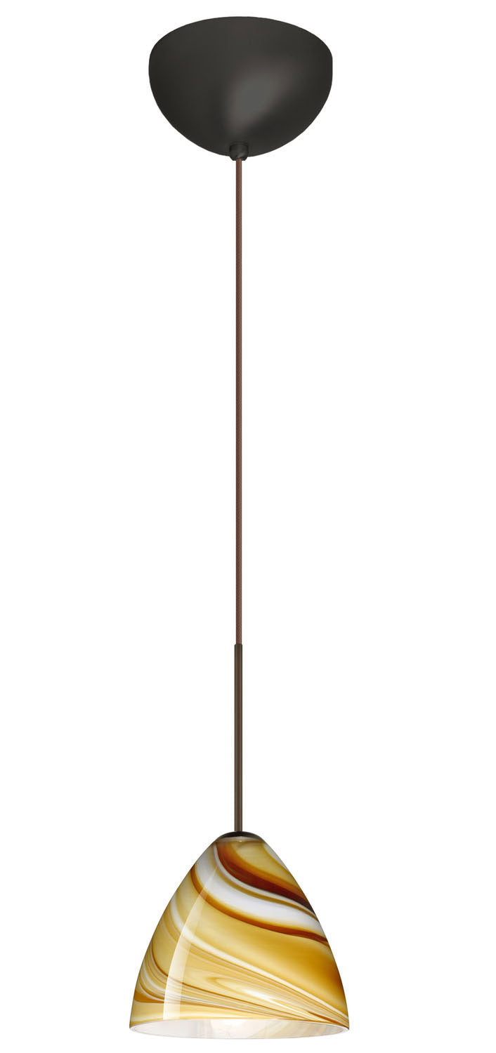 Besa 1XC-1779HN-BR One Light Pendant, Bronze