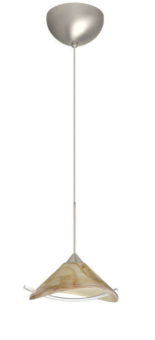 Besa 1XC-181305-SN One Light Pendant, Satin Nickel