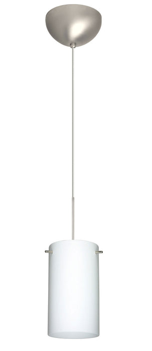 Besa 1XC-440407-SN One Light Pendant, Satin Nickel