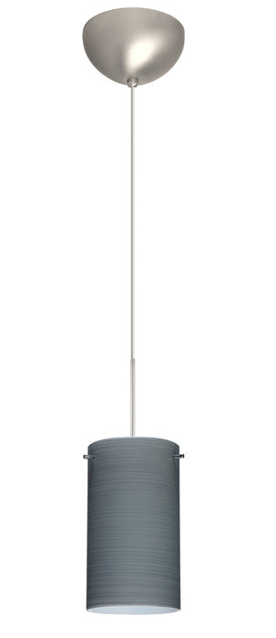 Besa 1XC-4404TN-SN One Light Pendant, Satin Nickel