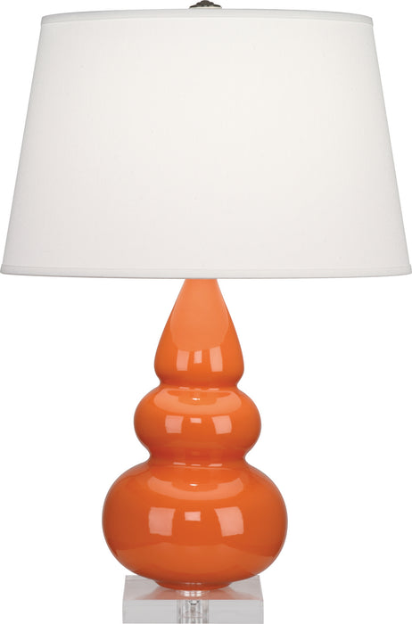 Robert Abbey A282X One Light Accent Lamp, Pumpkin Glazed Ceramic w/Lucite