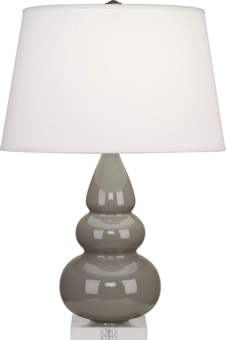 Robert Abbey A289X One Light Accent Lamp, Smoky Taupe Glazed Ceramic w/Lucite