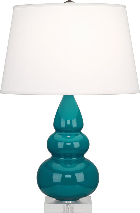 Robert Abbey A293X One Light Accent Lamp, Peacock Glazed Ceramic w/Lucite