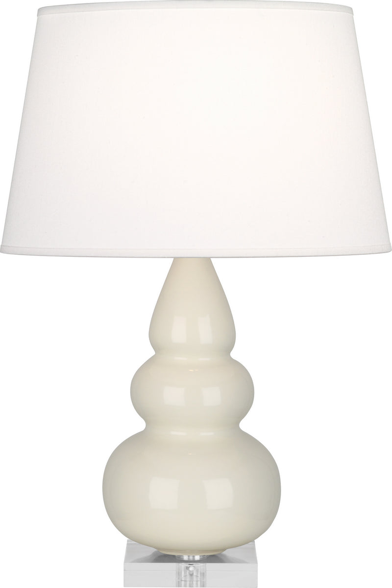 Robert Abbey A294X One Light Accent Lamp, Bone Glazed Ceramic w/Lucite