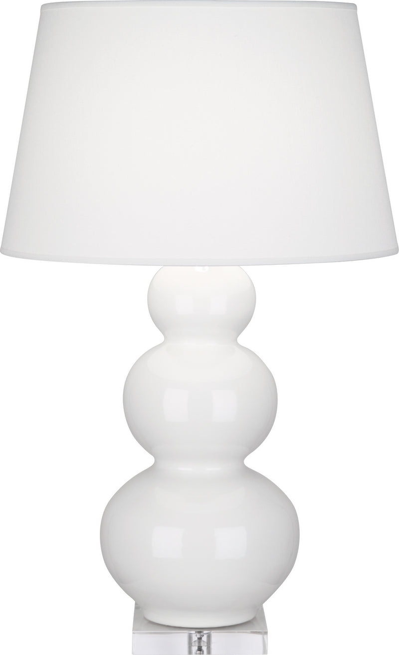 Robert Abbey A351X One Light Table Lamp, Lily Glazed Ceramic w/Lucite