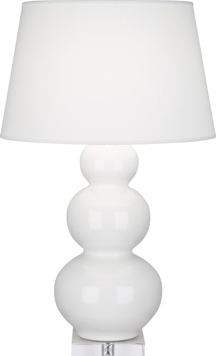 Robert Abbey A351X One Light Table Lamp, Lily Glazed Ceramic w/Lucite