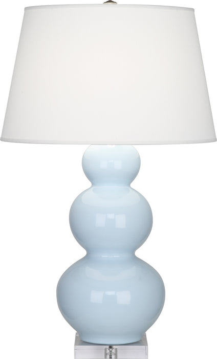 Robert Abbey A361X One Light Table Lamp, Baby Blue Glazed Ceramic w/Lucite
