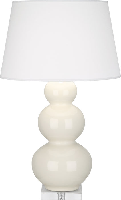 Robert Abbey A364X One Light Table Lamp, Bone Glazed Ceramic w/Lucite