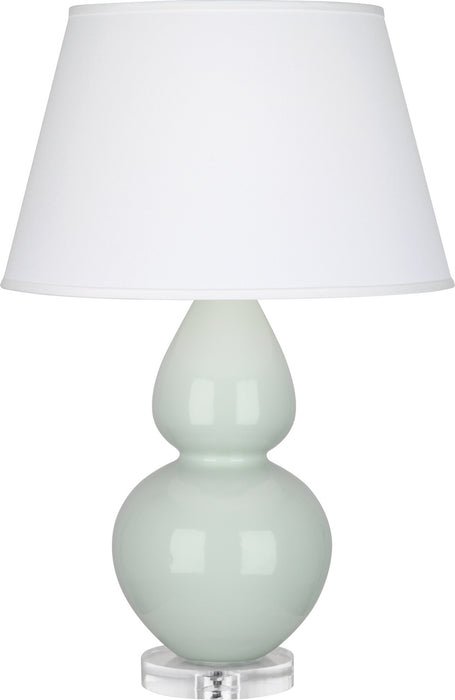Robert Abbey A791X One Light Table Lamp, Celadon Glazed Ceramic w/Lucite