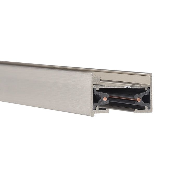 W.A.C. Lighting LT8-BN Track Single Circuit, Brushed Nickel