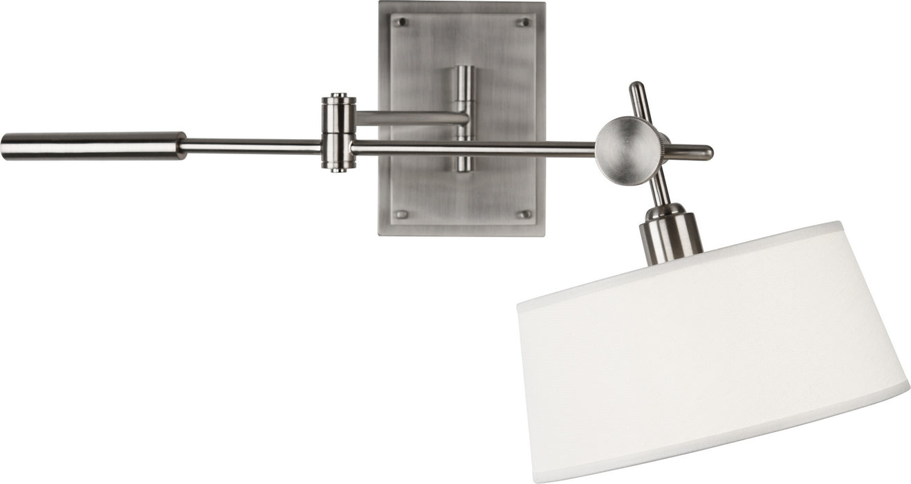 Robert Abbey B2098 One Light Wall Swinger, Brushed Nickel