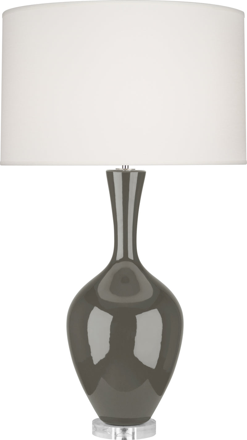 Robert Abbey CR980 One Light Table Lamp, Ash Glazed Ceramic