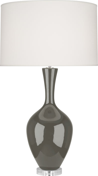 Robert Abbey CR980 One Light Table Lamp, Ash Glazed Ceramic