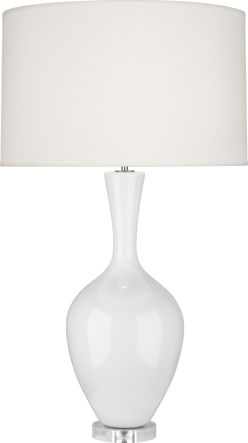 Robert Abbey LY980 One Light Table Lamp, Lily Glazed Ceramic
