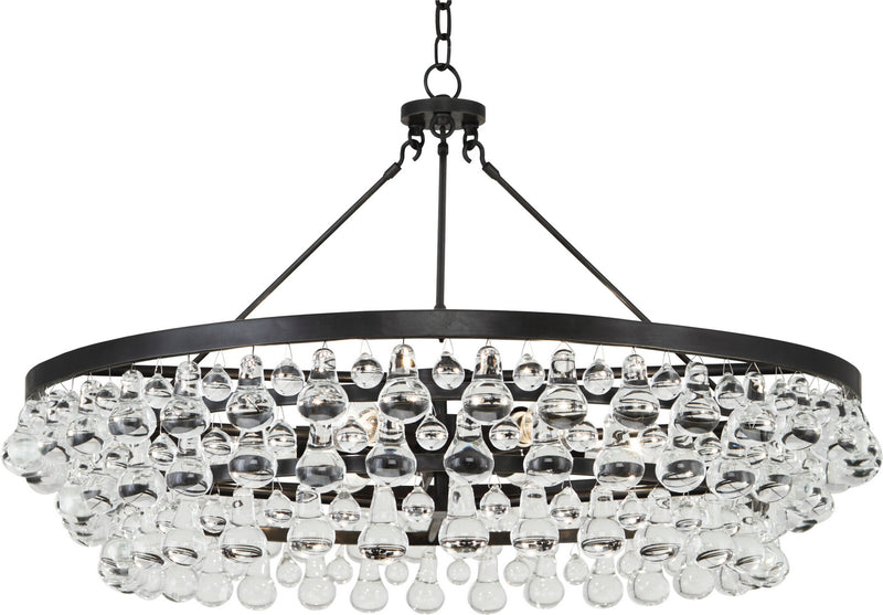 Robert Abbey Z1004 Six Light Chandelier, Deep Patina Bronze