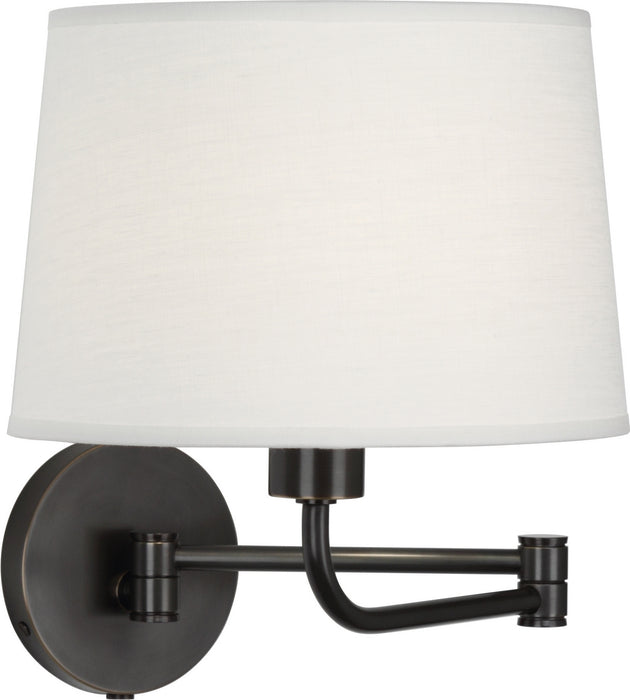 Robert Abbey Z464 One Light Wall Swinger, Deep Patina Bronze