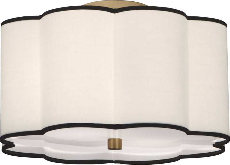 Robert Abbey 2139 Two Light Flushmount, Aged Brass