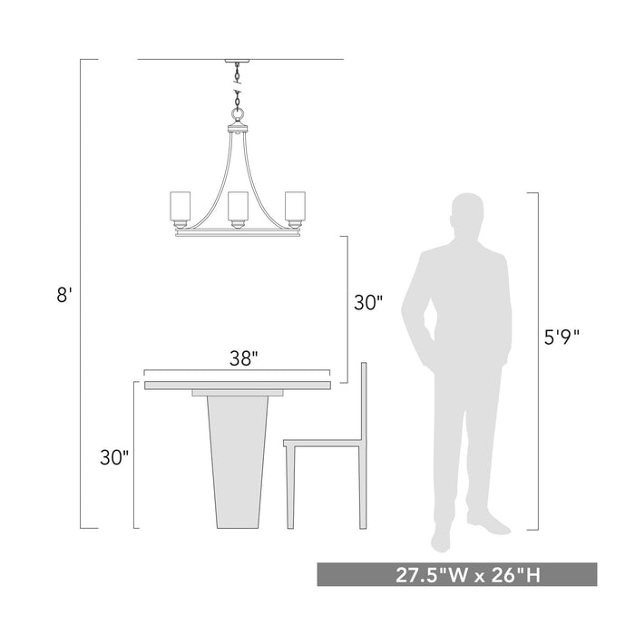 Golden 1051-5 SBZ Five Light Chandelier, Sovereign Bronze