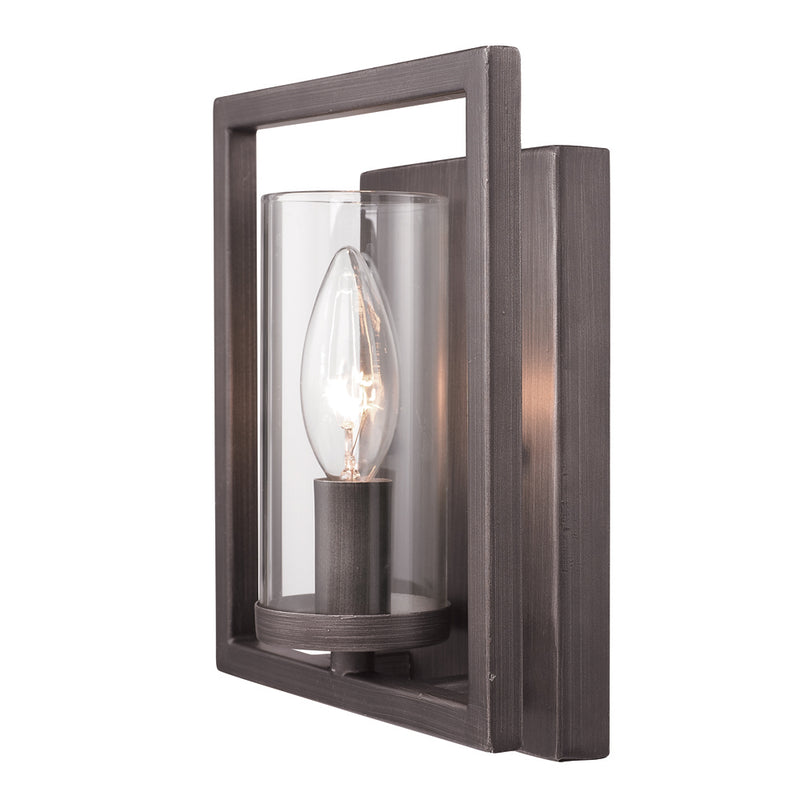 Golden 6068-1W GMT One Light Wall Sconce, Gunmetal Bronze