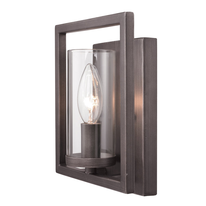 Golden 6068-1W GMT One Light Wall Sconce, Gunmetal Bronze