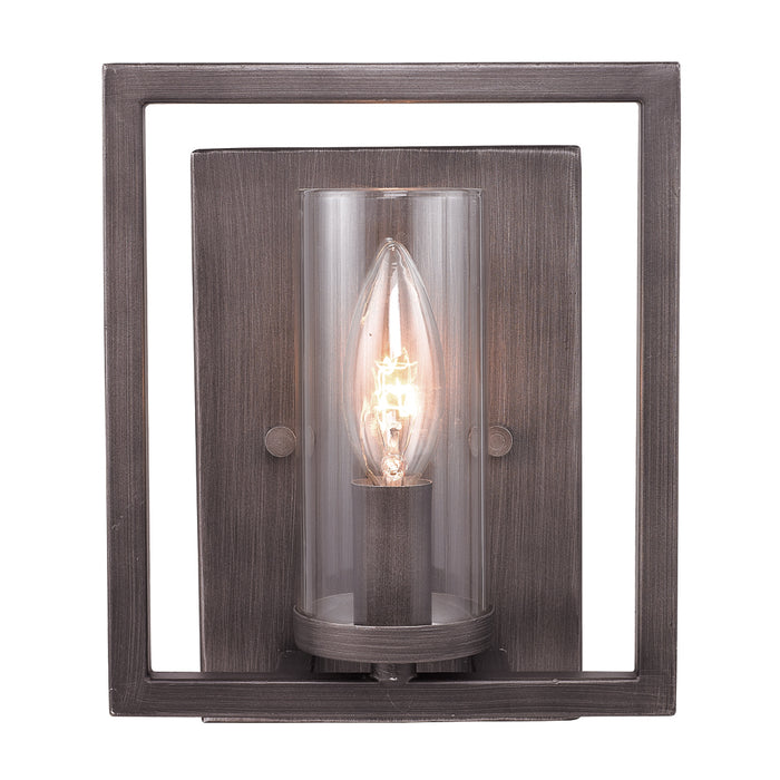 Golden 6068-1W GMT One Light Wall Sconce, Gunmetal Bronze