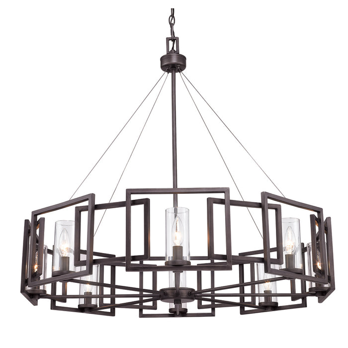 Golden 6068-8 GMT Eight Light Chandelier, Gunmetal Bronze