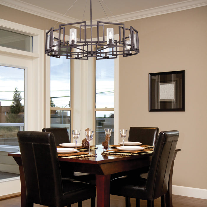 Golden 6068-8 GMT Eight Light Chandelier, Gunmetal Bronze