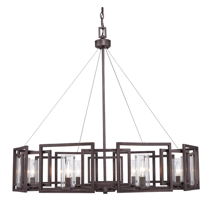 Golden 6068-8 GMT Eight Light Chandelier, Gunmetal Bronze