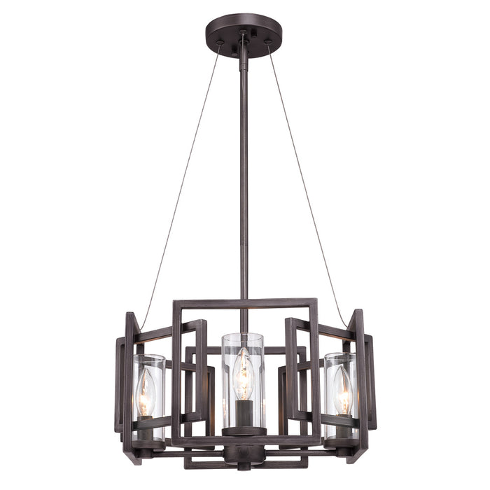 Golden 6068-SF GMT Four Light Semi-Flush Mount, Gunmetal Bronze