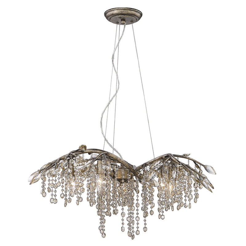 Golden 9903-6 MG Six Light Chandelier, Mystic Gold