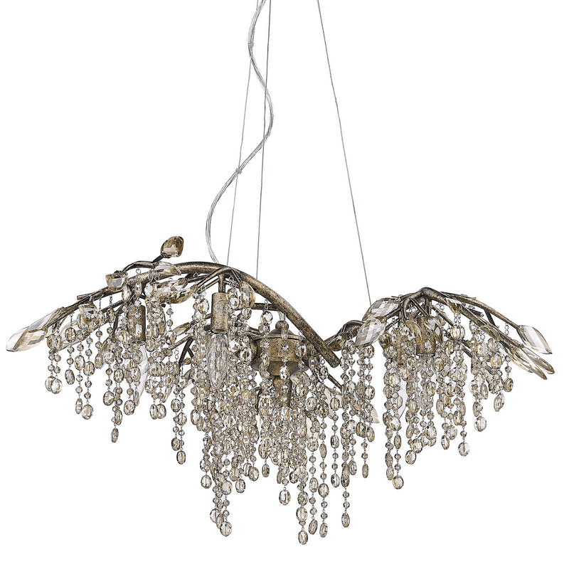 Golden 9903-6 MG Six Light Chandelier, Mystic Gold