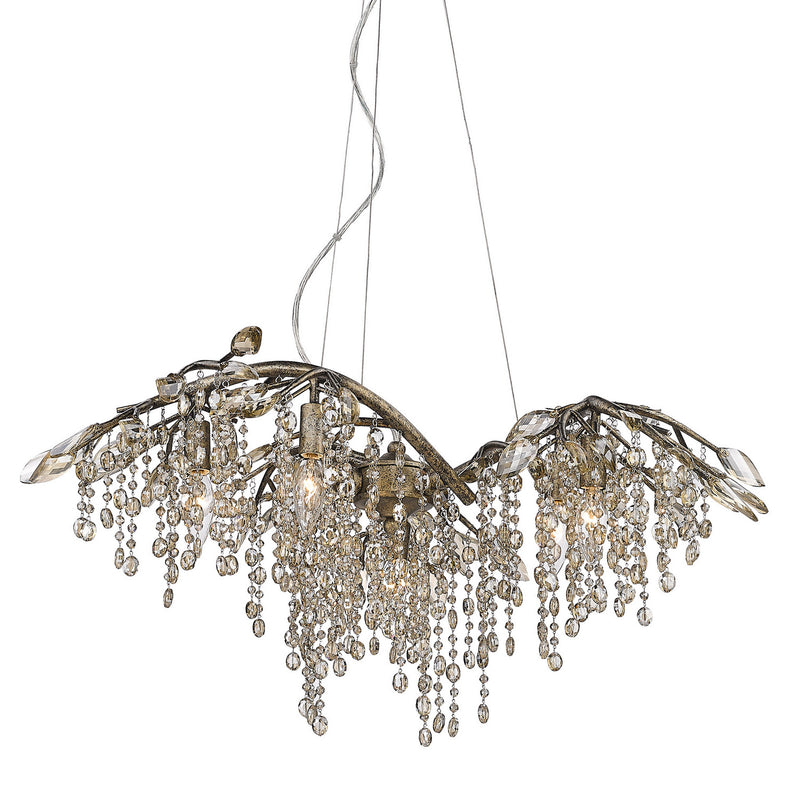 Golden 9903-6 MG Six Light Chandelier, Mystic Gold