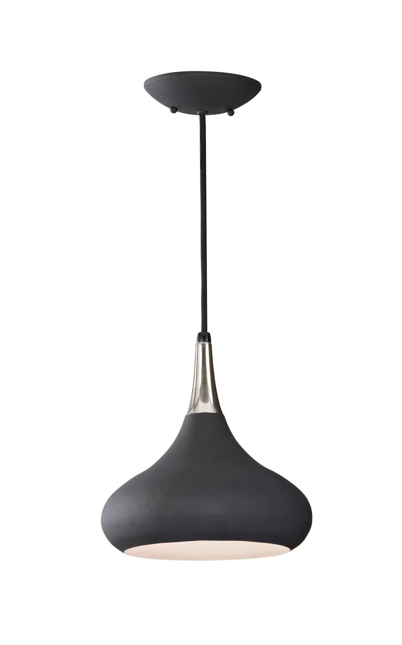 Generation Lighting P1253BK One Light Pendant, Black