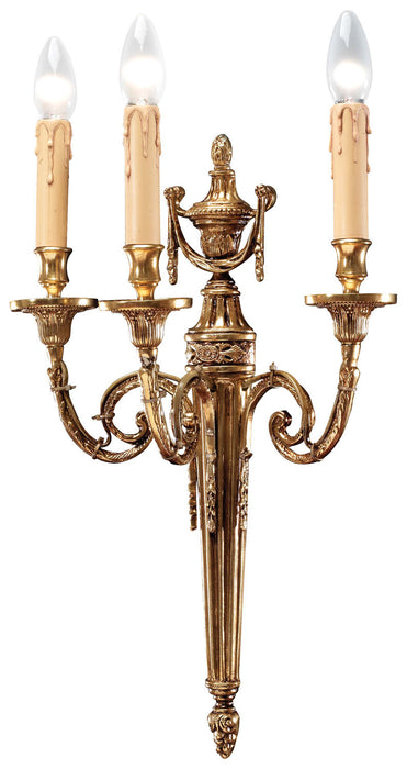 Metropolitan N9603 Three Light Wall Sconce, Stained Gold