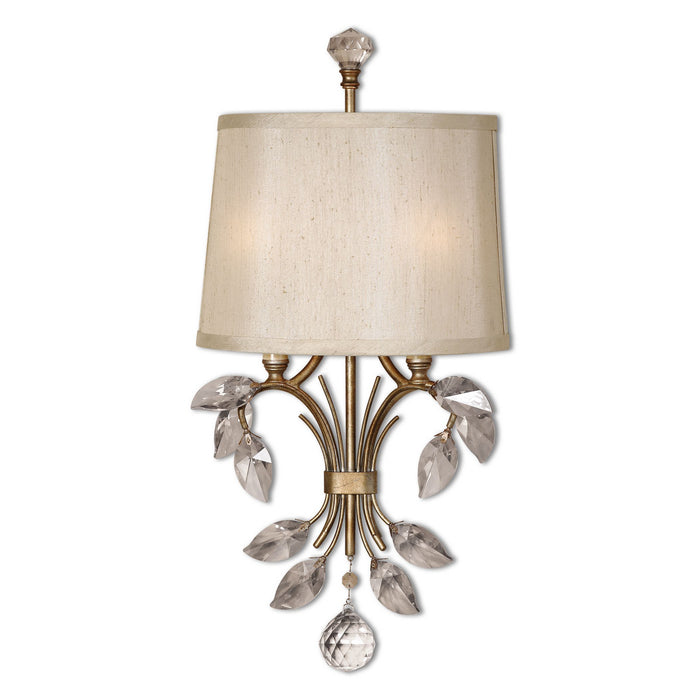 Uttermost 22487 Two Light Wall Sconce, Burnished Gold