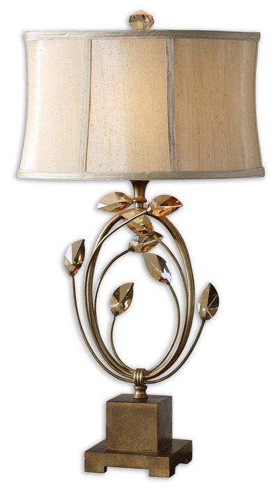 Uttermost 26337-1 One Light Table Lamp, Burnished Gold